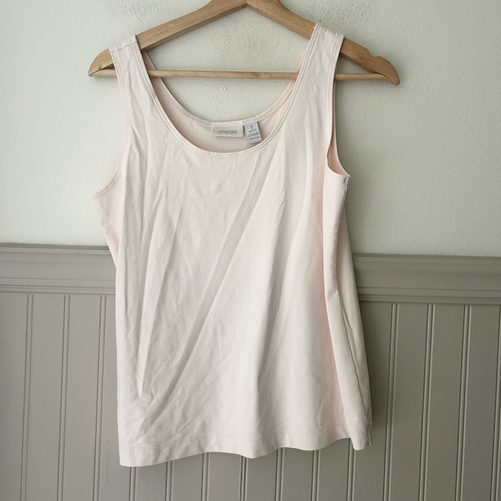 Chico's Size 1 Soft Pink Tank Top medium